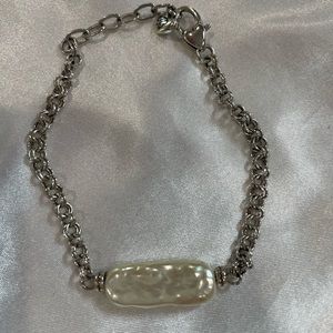 COPY - Brighton silver and pearl stone bracelet